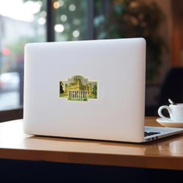 Highclere Castle Sticker: Vintage-style England Travel Decal