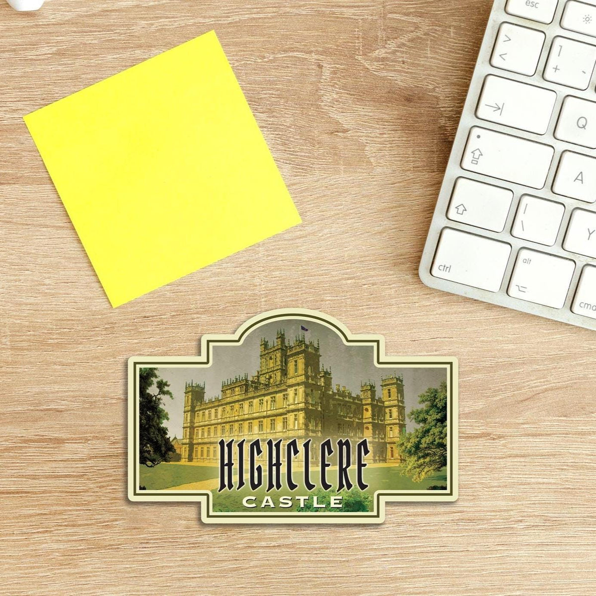 Highclere Castle Sticker: Vintage-style England Travel Decal