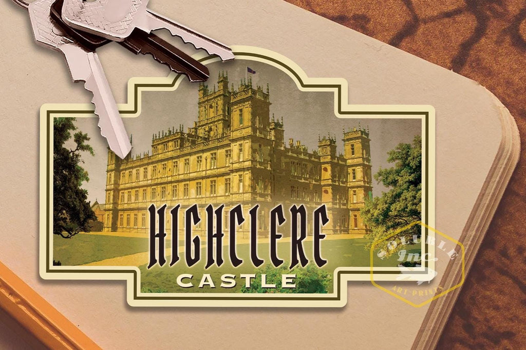 Highclere Castle Sticker: Vintage-style England Travel Decal