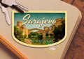 Sarajevo Bosnia Herzegovina Vintage Travel Sticker