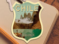 Chile travel sticker, vintage style decal for suitcase, luggage, laptop or water bottle