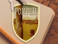 Pompeii Italy Travel Sticker: Vintage-Style Luggage Decal