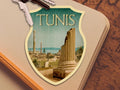 Tunis, Tunisia travel sticker, vintage style decal for suitcase, luggage, laptop or water bottle