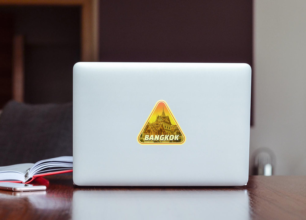 Bangkok Travel Sticker: Vintage-style Thailand Decal