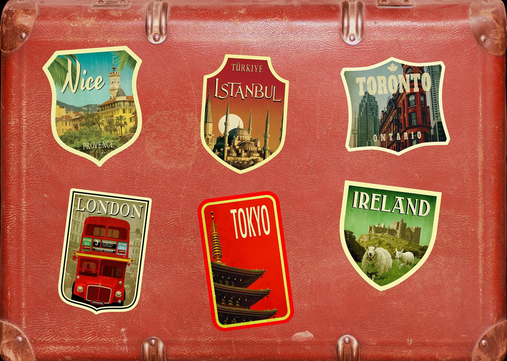 Istanbul travel sticker, vintage style decal for suitcase, luggage, laptop or water bottle