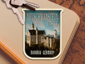 Neuschwanstein Castle Travel Sticker: Vintage Germany Luggage Decal