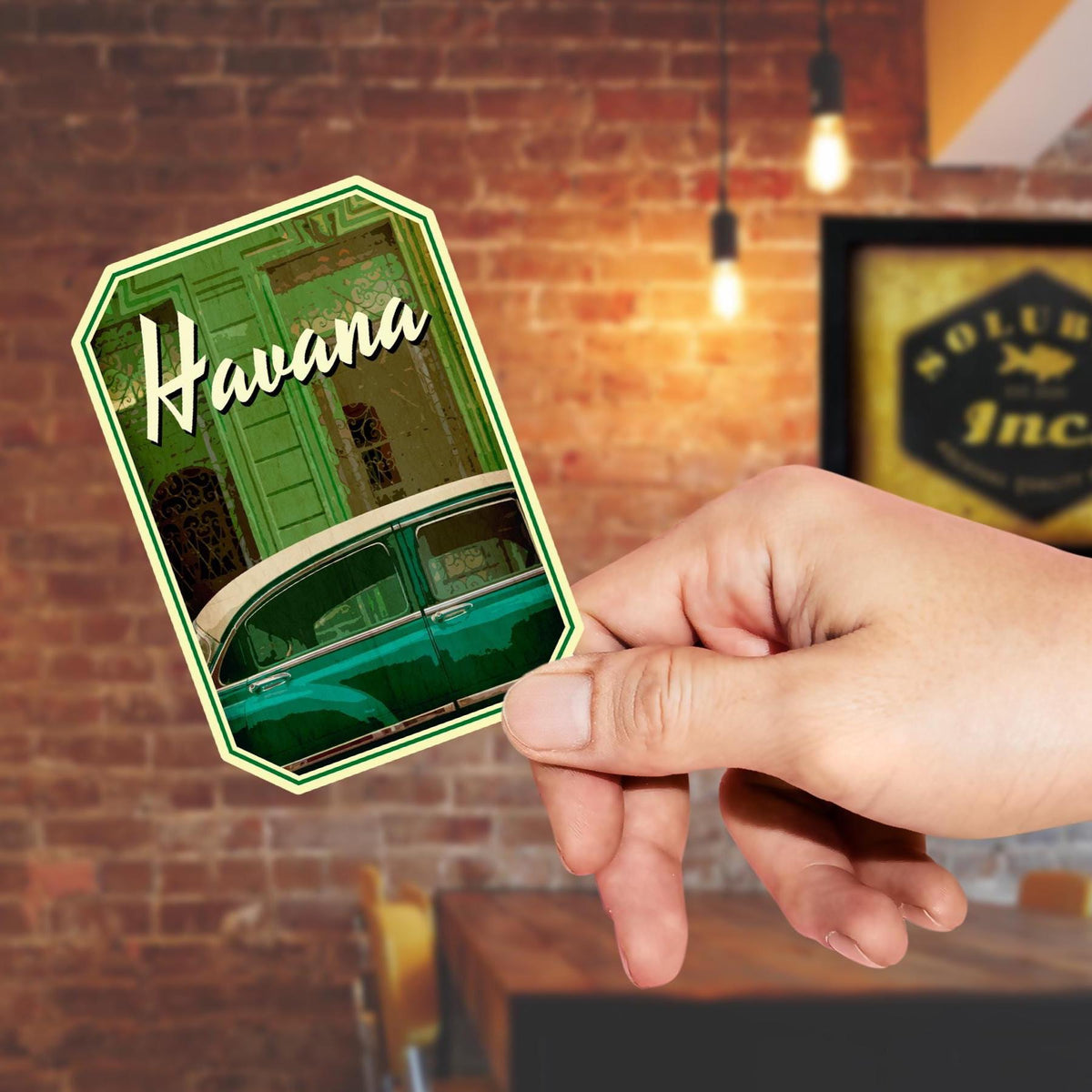 Havana Travel Sticker: Vintage-Style Luggage Decal