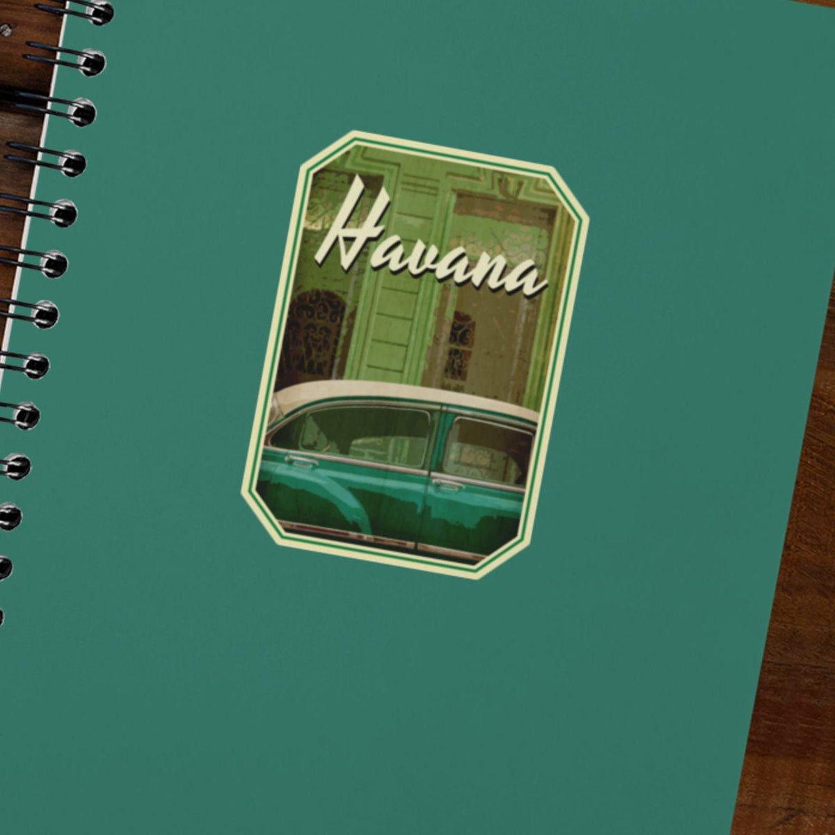 Havana Travel Sticker: Vintage-Style Luggage Decal