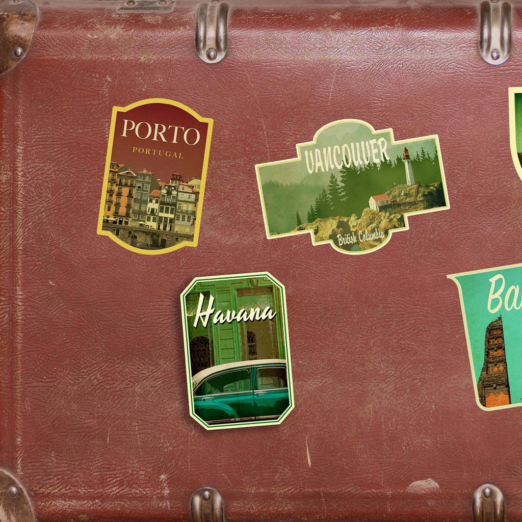 Havana Travel Sticker: Vintage-Style Luggage Decal