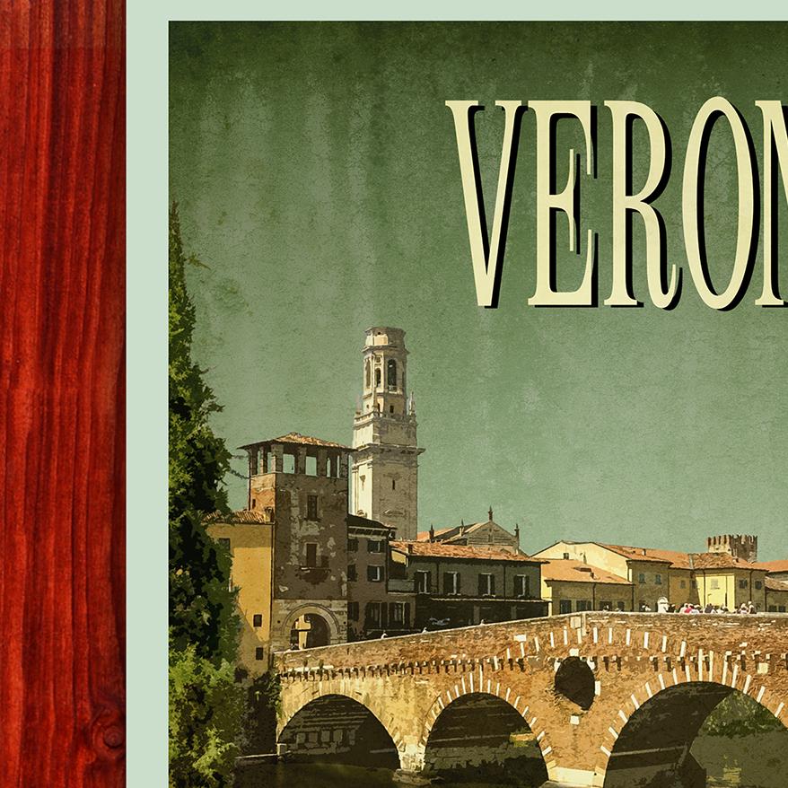 Verona Italy Travel Sticker: Vintage-Style Luggage Decal