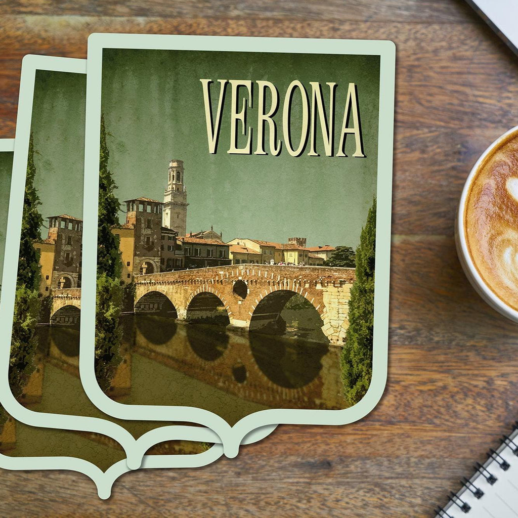 Verona Italy Travel Sticker: Vintage-Style Luggage Decal