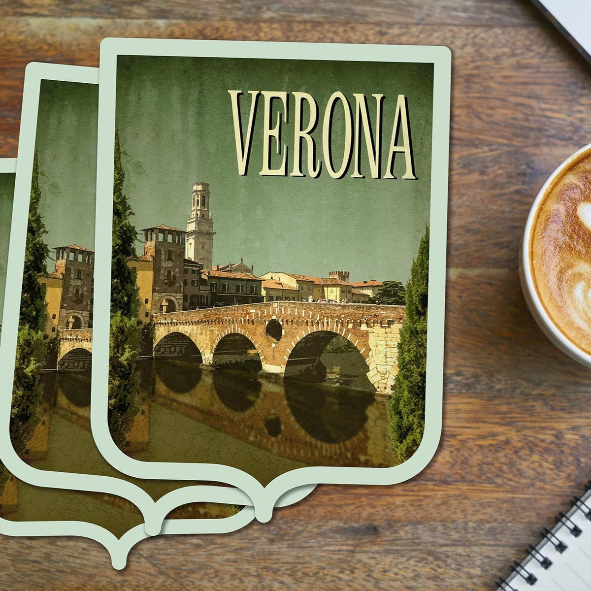 Verona Italy Travel Sticker: Vintage-Style Luggage Decal
