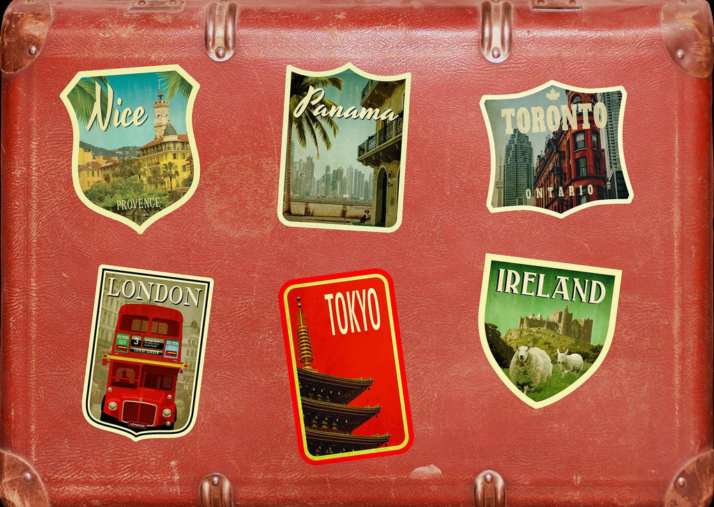 Panama travel sticker, vintage style decal for suitcase, luggage, laptop or water bottle