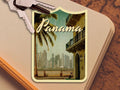Panama travel sticker, vintage style decal for suitcase, luggage, laptop or water bottle
