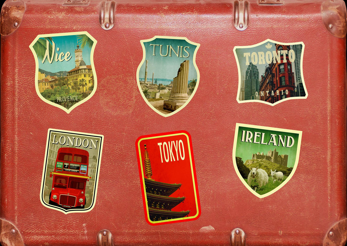 Tunis, Tunisia travel sticker, vintage style decal for suitcase, luggage, laptop or water bottle