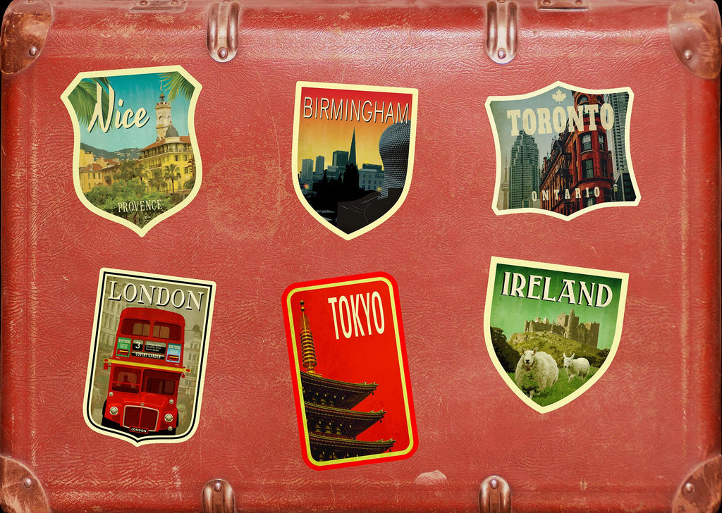 Birmingham England Travel Sticker: Vintage-Style Luggage Decal