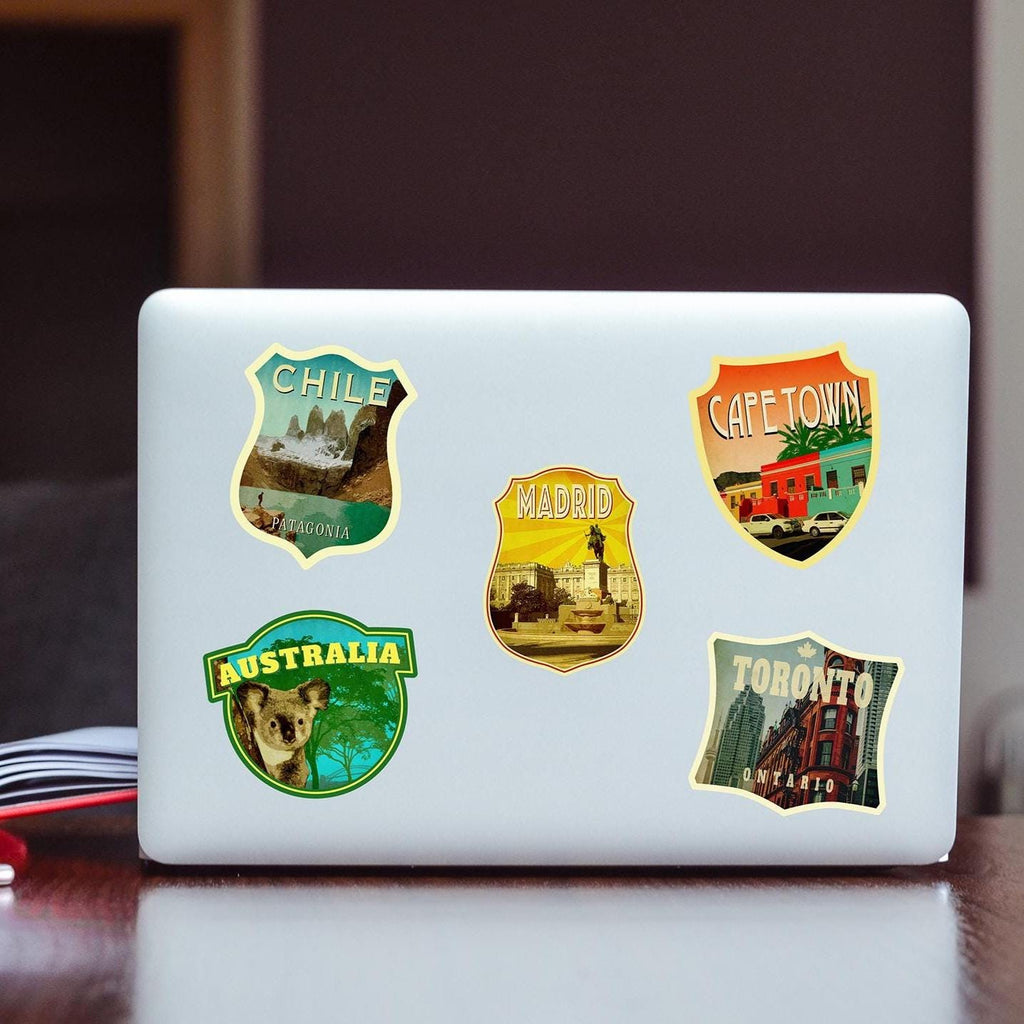 Madrid Spain Travel Sticker: Vintage-Style Luggage Decal