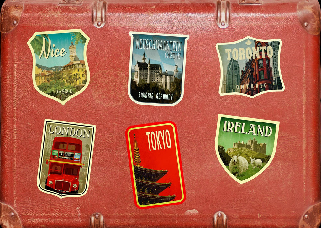 Neuschwanstein Castle Travel Sticker: Vintage Germany Luggage Decal