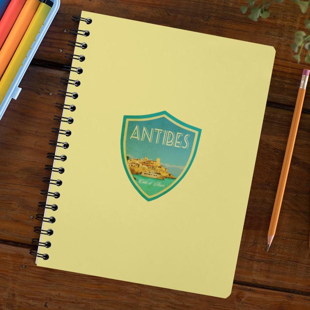 Antibes Travel Sticker: Vintage-Style Luggage Decal