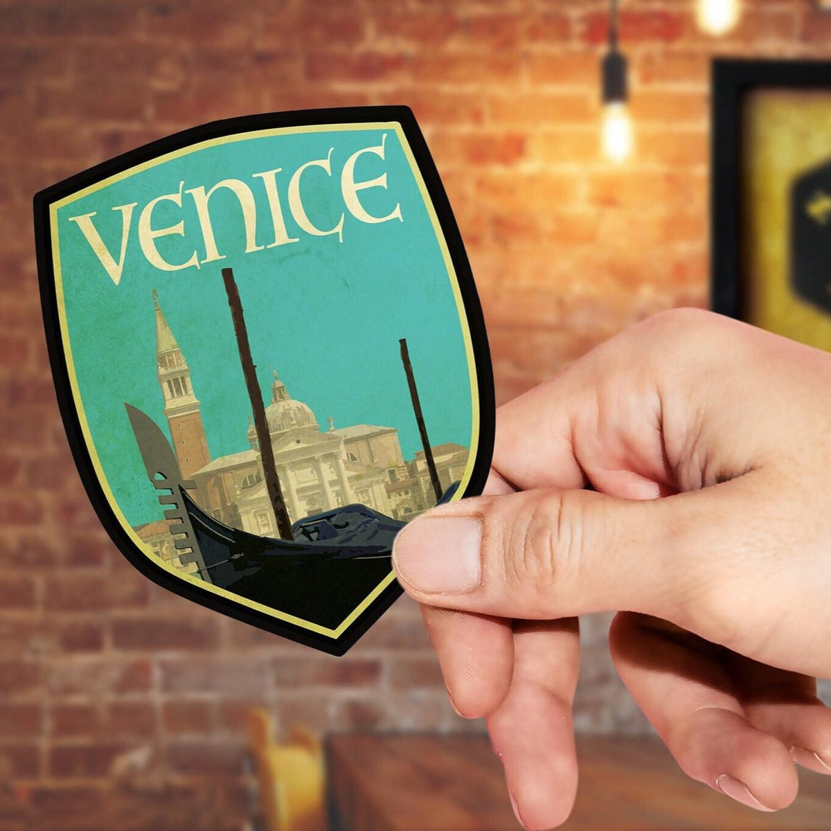 Venice Italy Travel Sticker: Vintage-Style Luggage Decal