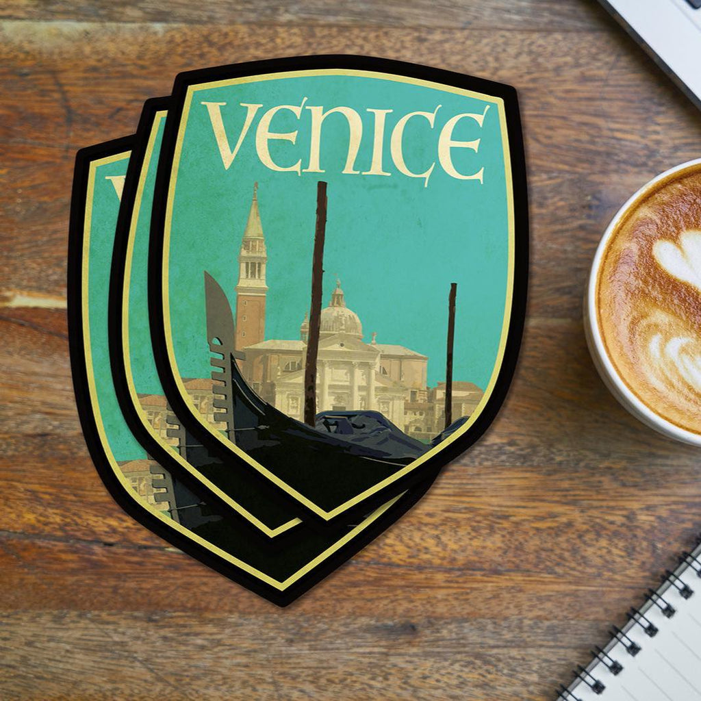 Venice Italy Travel Sticker: Vintage-Style Luggage Decal
