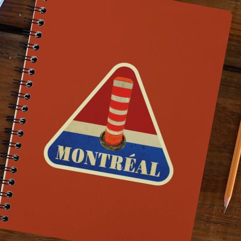 Montréal travel sticker, vintage style decal for suitcase, luggage, laptop or water bottle