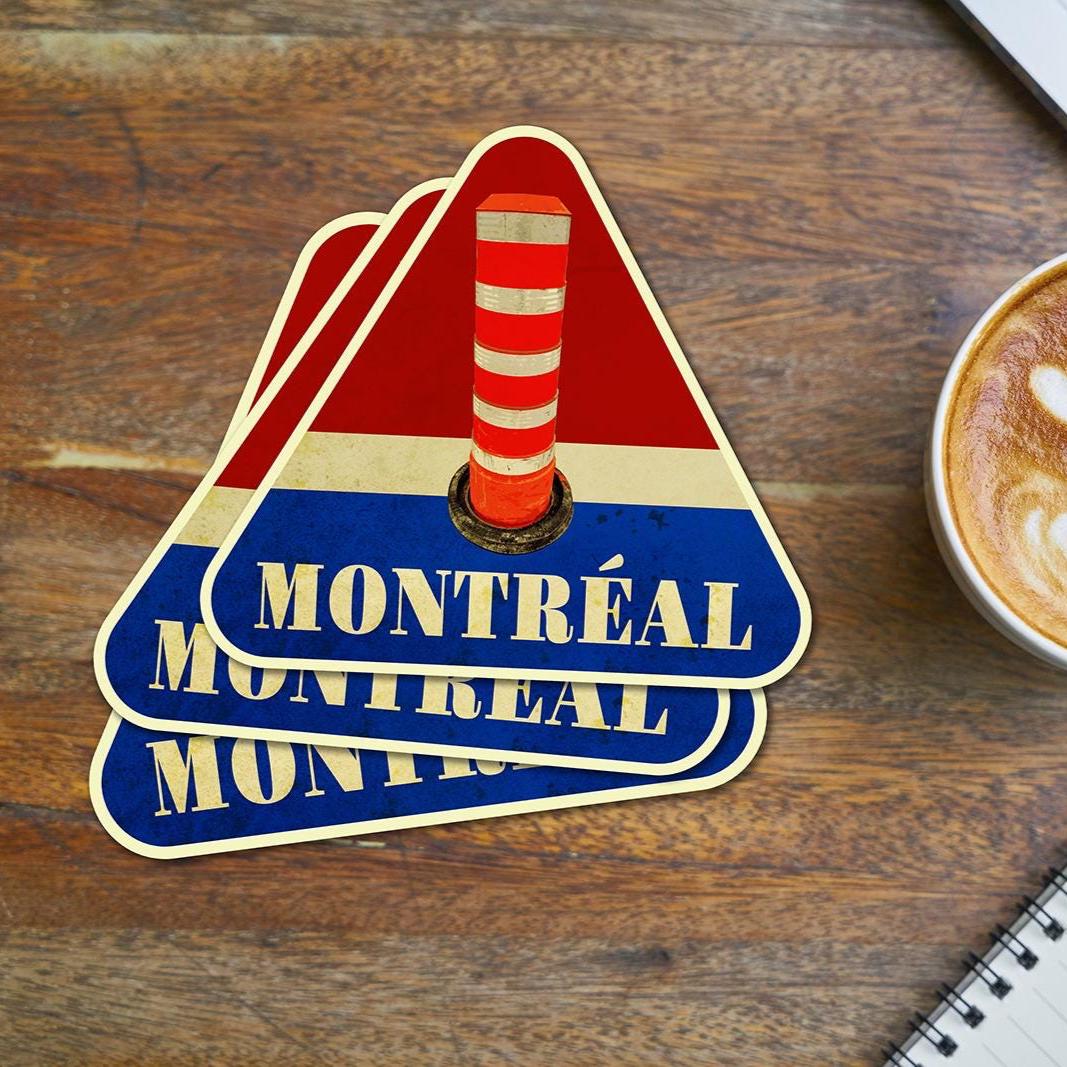 Montréal travel sticker, vintage style decal for suitcase, luggage, laptop or water bottle
