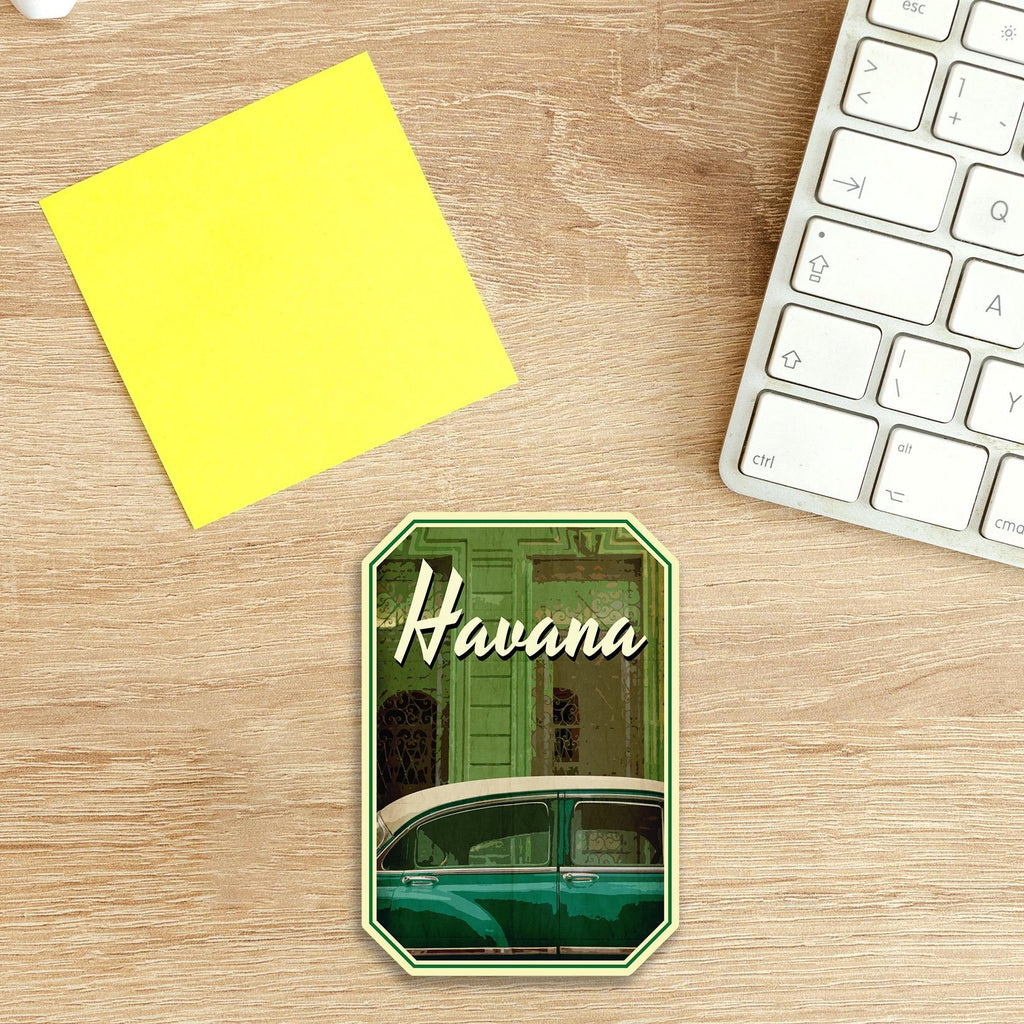 Havana Travel Sticker: Vintage-Style Luggage Decal