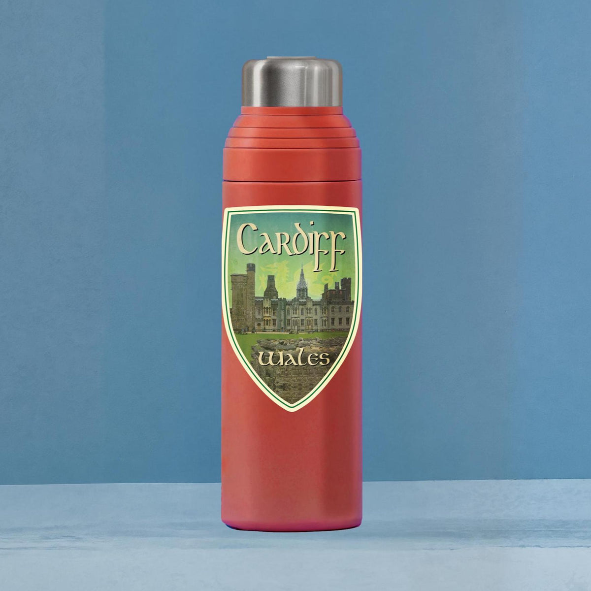 Cardiff Wales Travel Sticker: Vintage-Style Luggage Decal