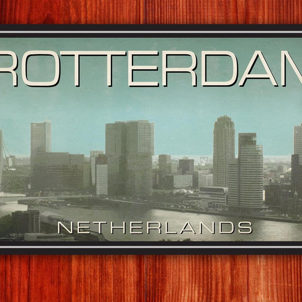 Rotterdam Travel Sticker: Vintage-Style Luggage Decal