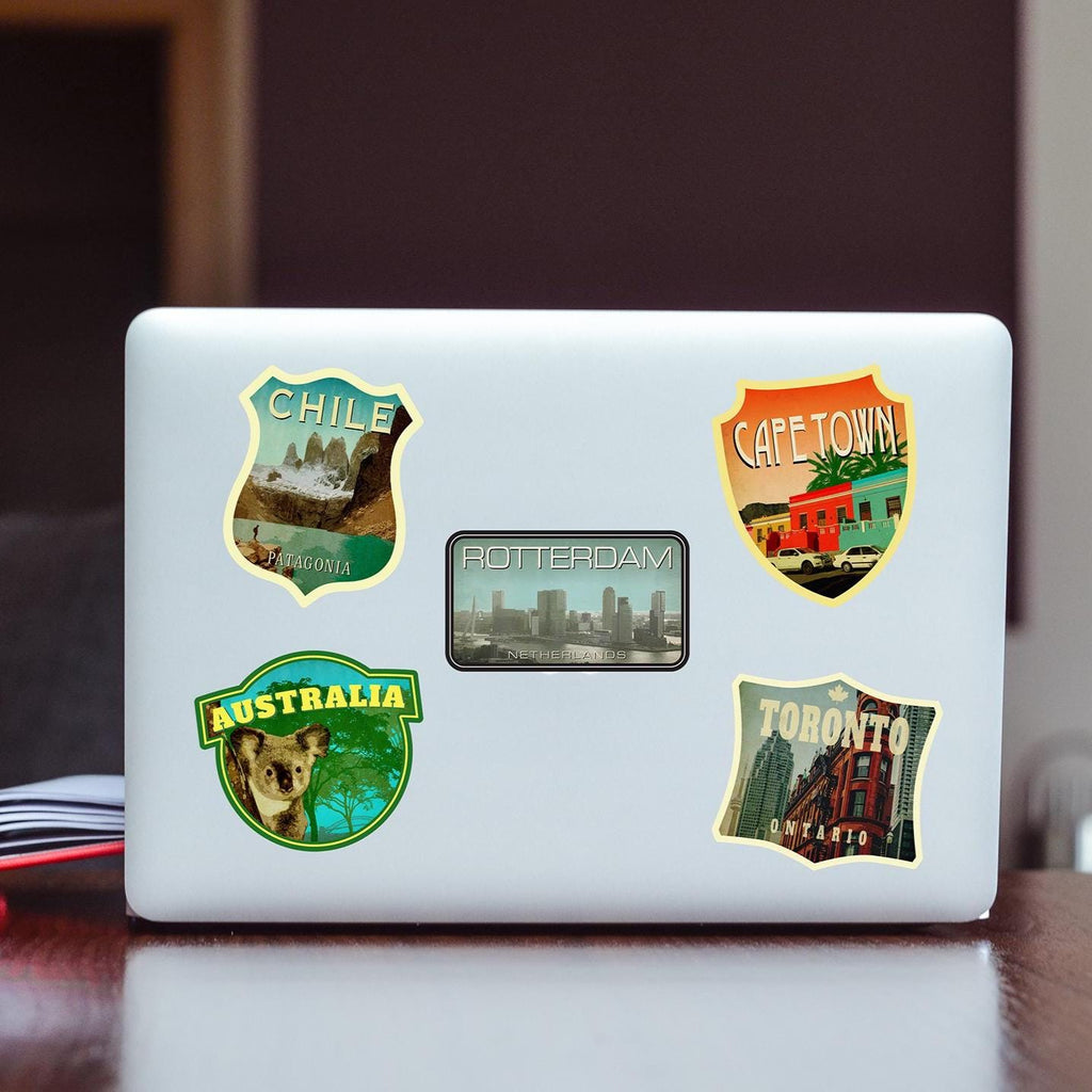 Rotterdam Travel Sticker: Vintage-Style Luggage Decal