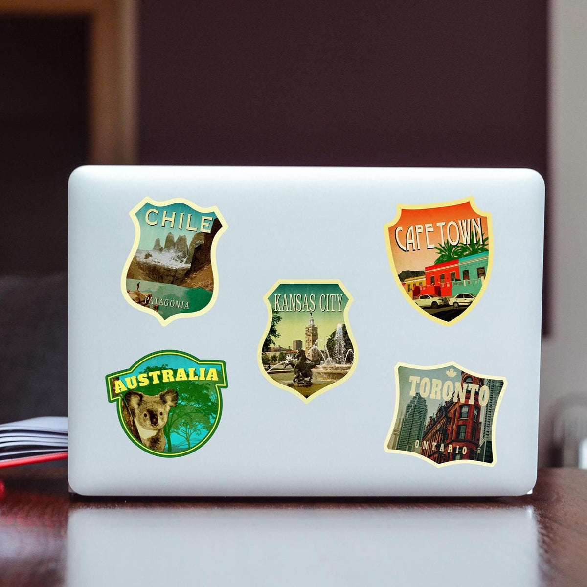 Kansas City travel sticker, vintage style decal for suitcase, luggage, laptop or water bottle