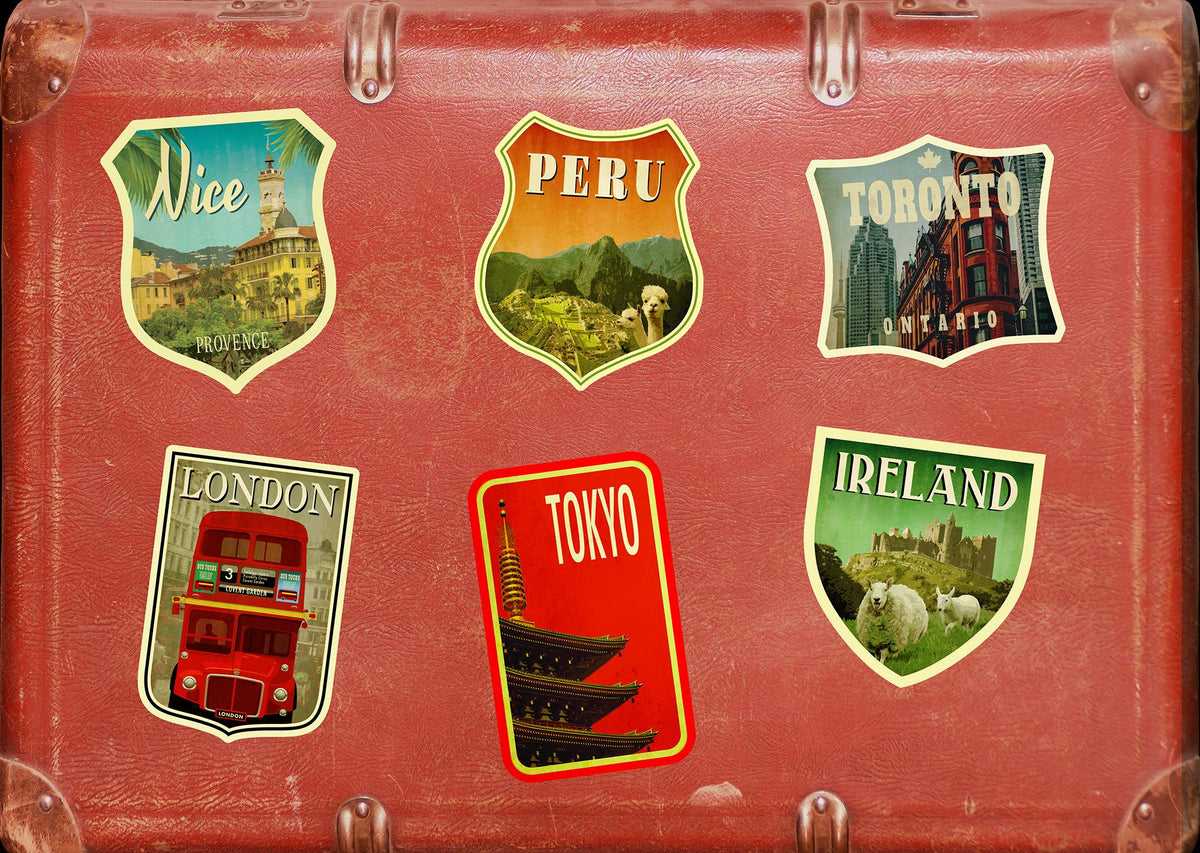 Peru travel sticker, vintage style decal for suitcase, luggage, laptop or water bottle