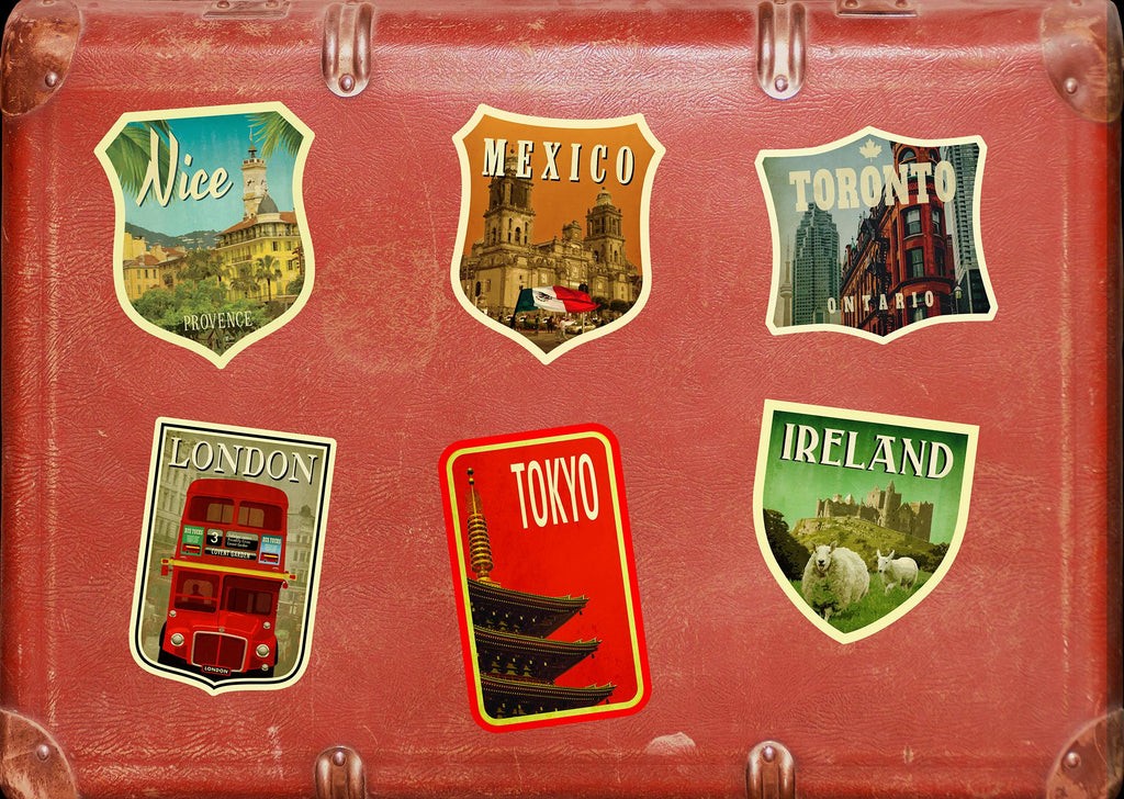Mexico travel sticker, vintage style decal for suitcase, luggage, car, laptop or water bottle