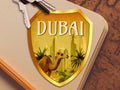 Dubai travel sticker, vintage style decal for suitcase, luggage, laptop or water bottle
