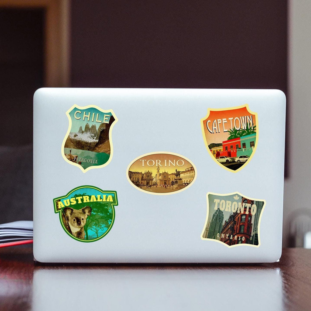 Torino Italy Travel Sticker: Vintage-Style Luggage Decal