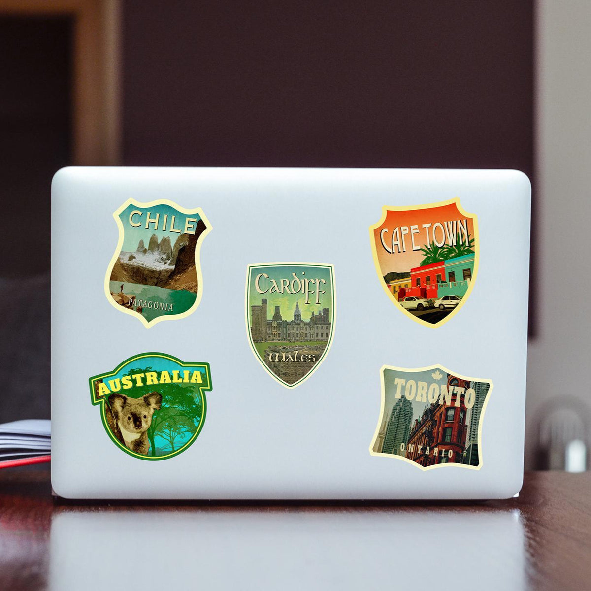 Cardiff Wales Travel Sticker: Vintage-Style Luggage Decal
