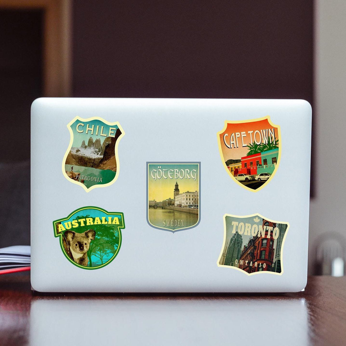 Gothenburg Sweden Travel Sticker: Vintage Luggage Label Style