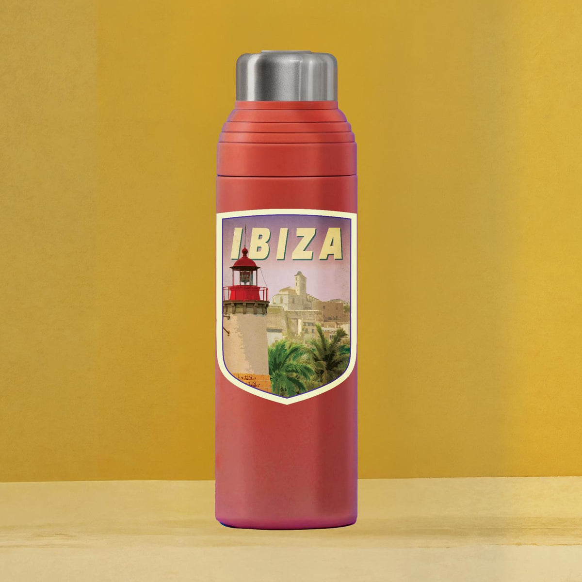 Ibiza Spain Travel Sticker: Vintage-Style Luggage Decal