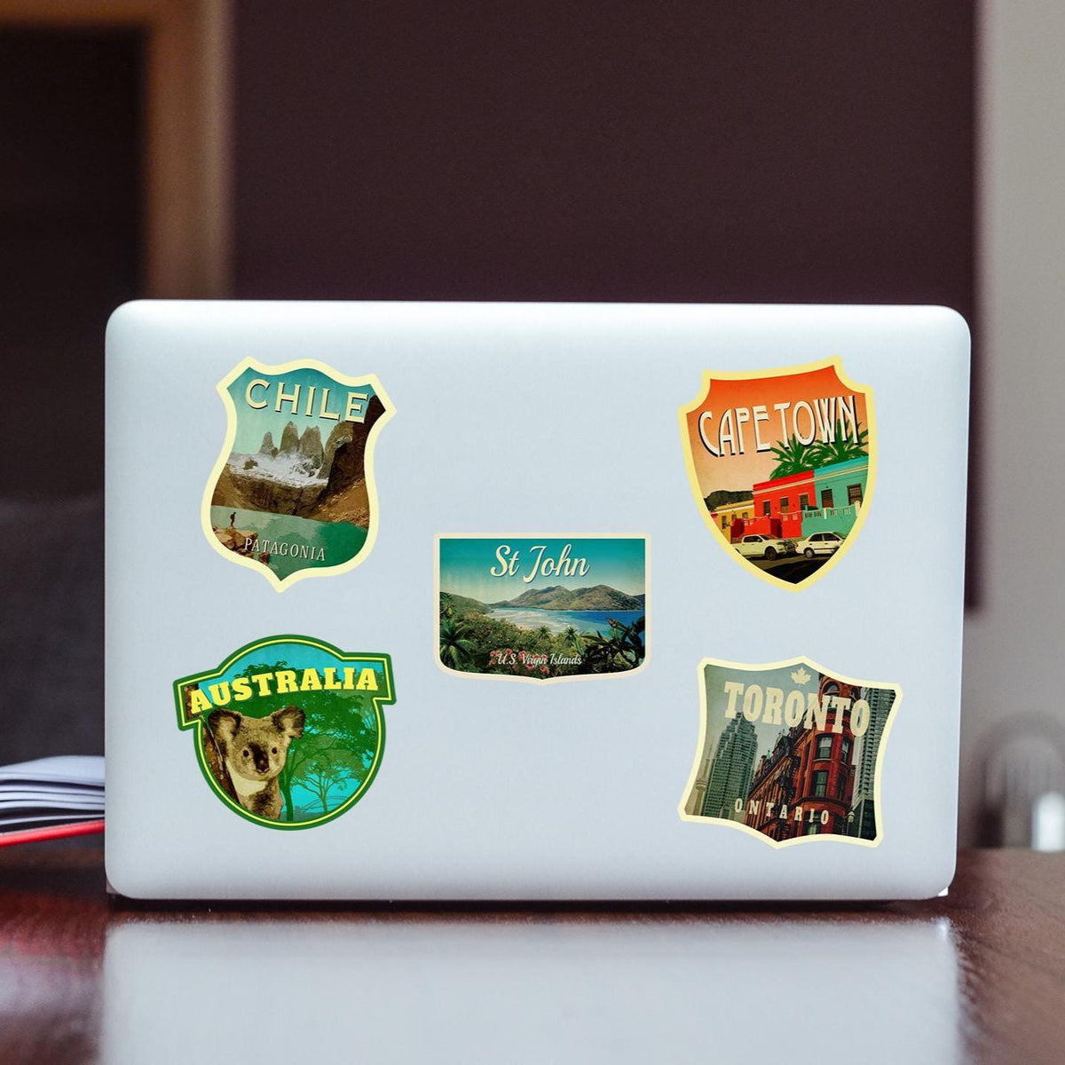 St John Virgin Islands Travel Sticker: Vintage Suitcase Decal