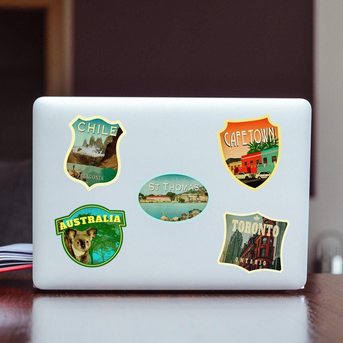 St Thomas Virgin Islands Travel Sticker: Vintage Suitcase Decal