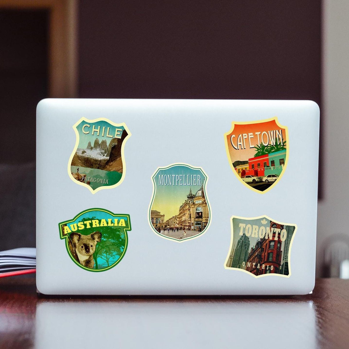 Montpellier France Travel Sticker: Vintage-Style Luggage Decal