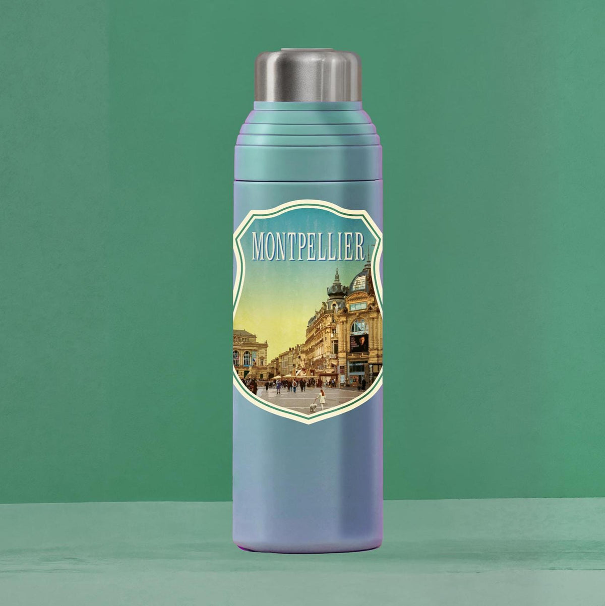 Montpellier France Travel Sticker: Vintage-Style Luggage Decal