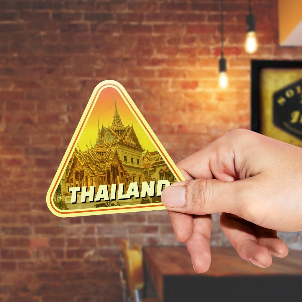 Thailand travel sticker, vintage style decal for suitcase, luggage, laptop or water bottle