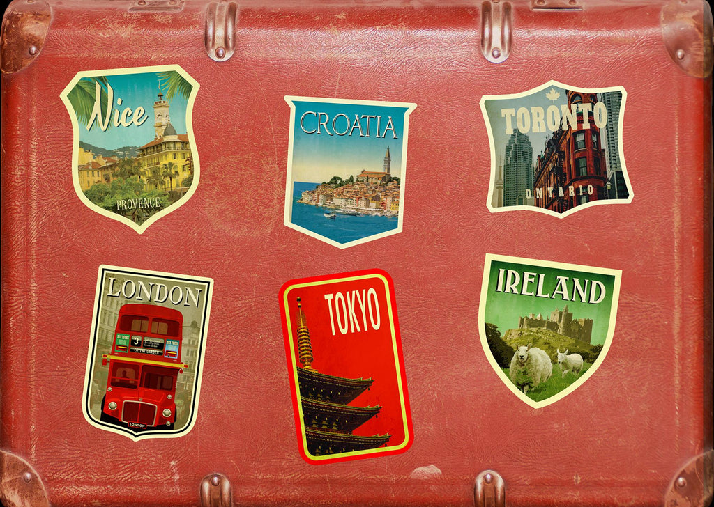 Croatia Travel Sticker: Vintage-Style Luggage Decal
