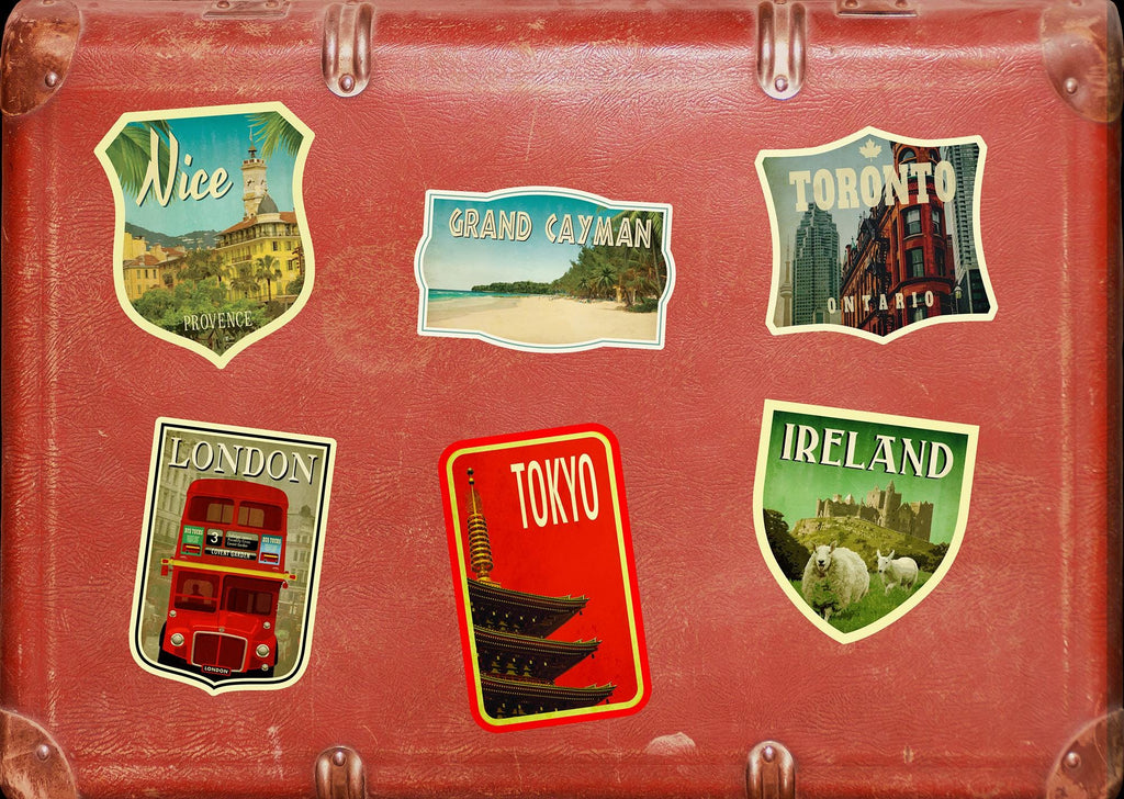 Grand Cayman travel sticker, vintage style decal for suitcase, luggage, laptop or water bottle