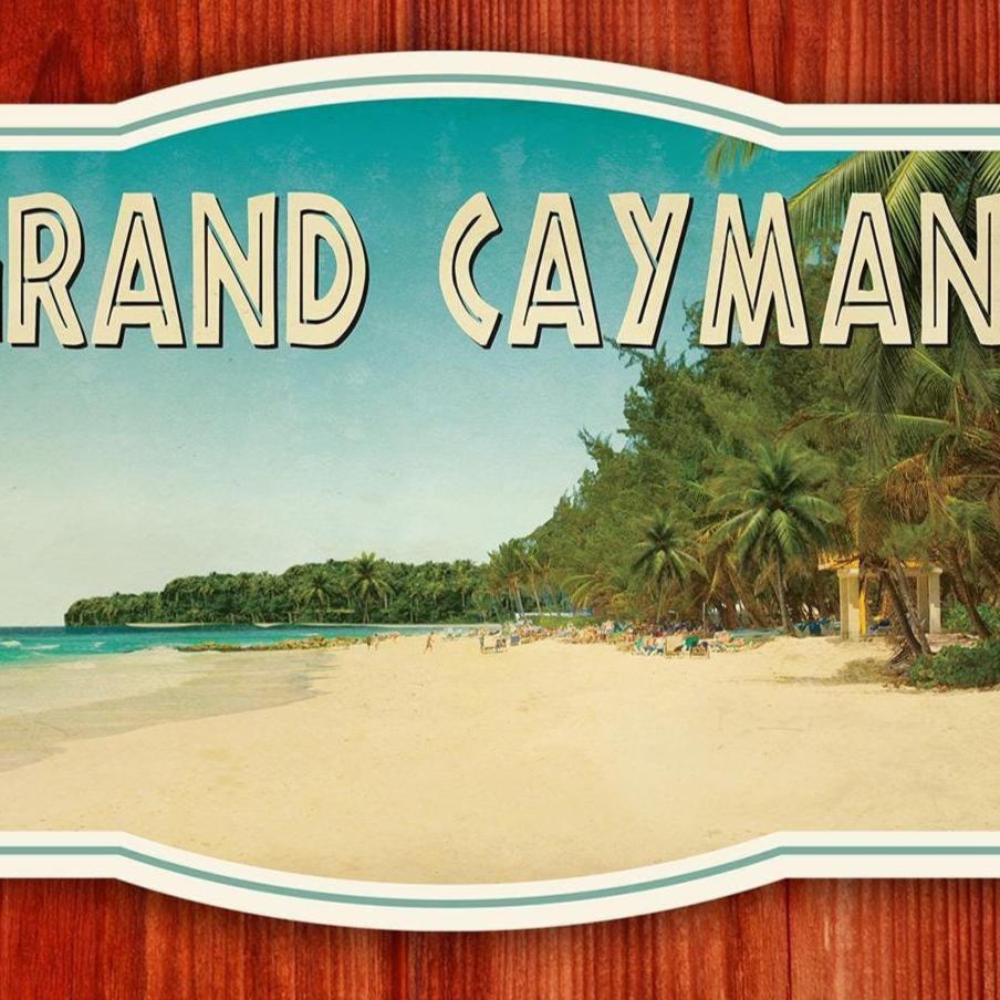 Grand Cayman travel sticker, vintage style decal for suitcase, luggage, laptop or water bottle
