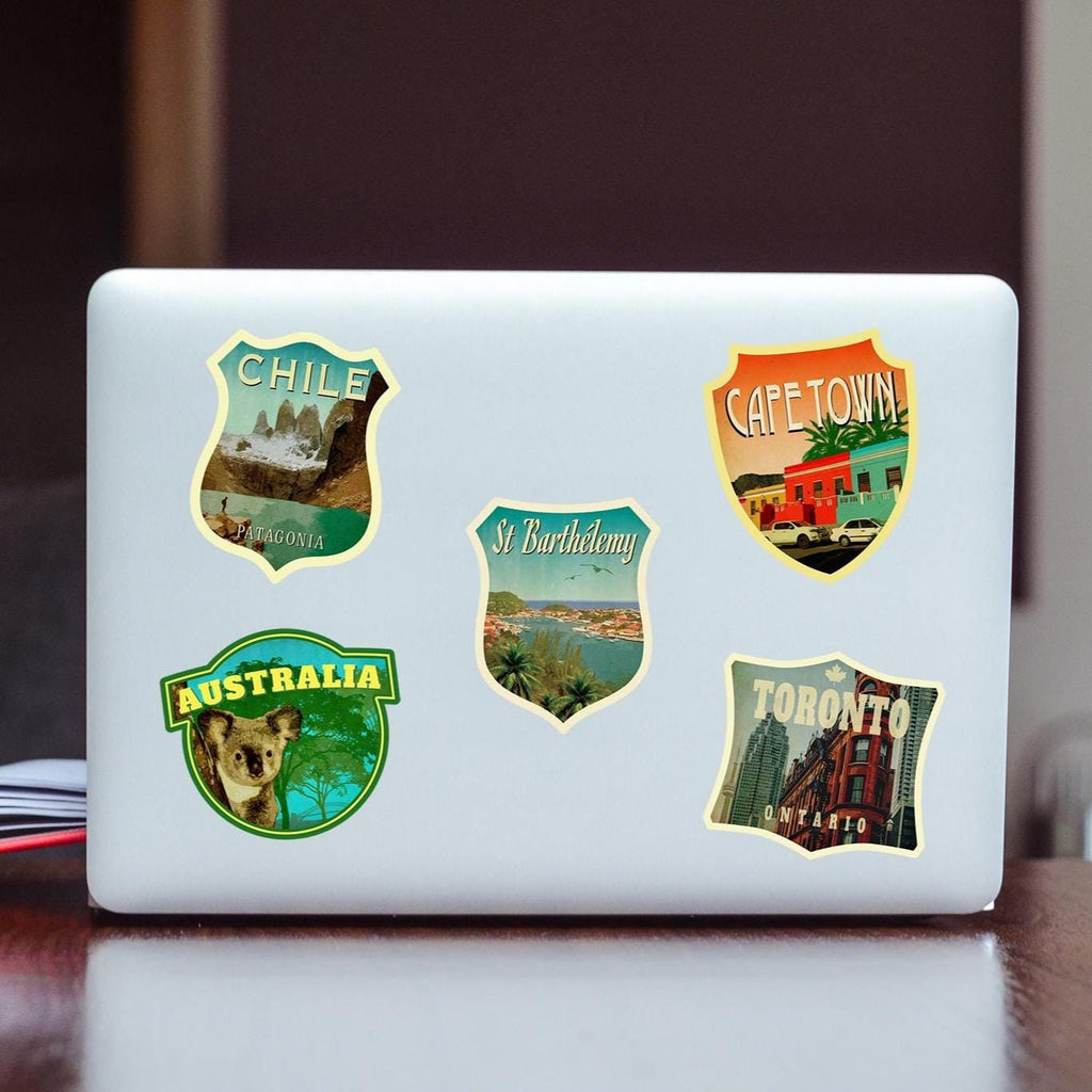 St Barthélemy Travel Sticker, Vintage Style Luggage Decal