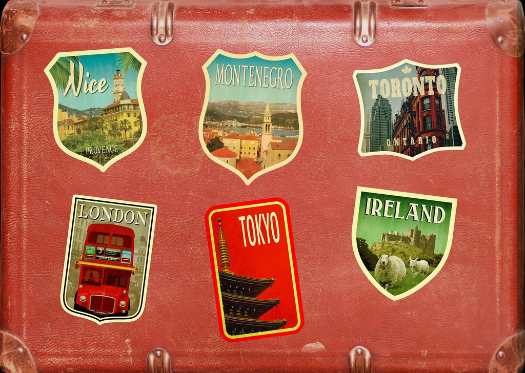 Montenegro Travel Sticker: Vintage style Luggage Decal