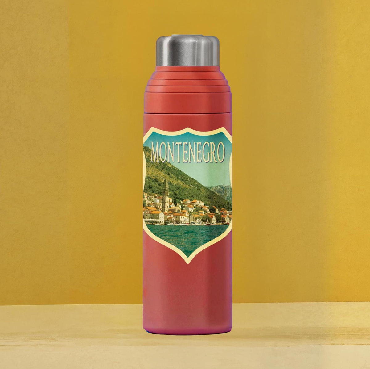 Montenegro Travel Sticker: Vintage style Luggage Decal